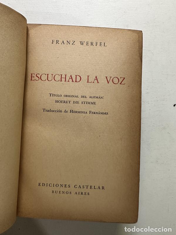 Libros: Escuchad la voz - Werfel Franz - Foto 1