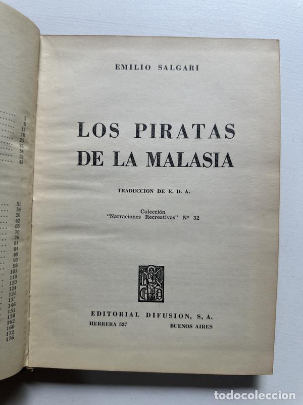 Libros: Los piratas de la Malasia - Salgari Emilio - Foto 2