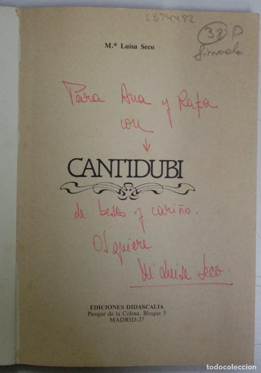Libros: Cantibudi - Mar&iacute;a Luisa Seco - Foto 2