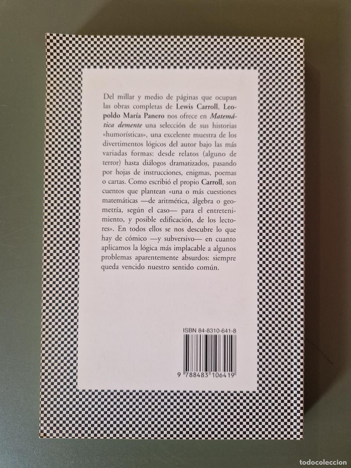 Libros: Matem&aacute;tica demente - Carroll, Lewis [1832 - 1898] - Foto 2