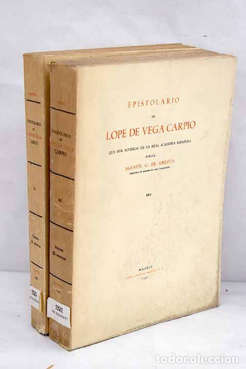 Libros: Epistolario de Lope de Vega Carpio, tomos III-IV