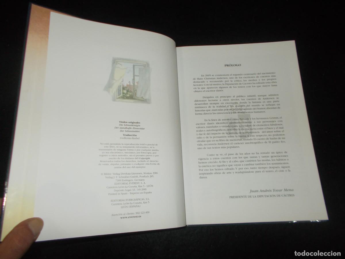 Libros: CUENTOS DE ANDERSEN. Edici&oacute;n Diputaci&oacute;n de C&Aacute;CERES. Everest 2006. Libro Cuento - Foto 2