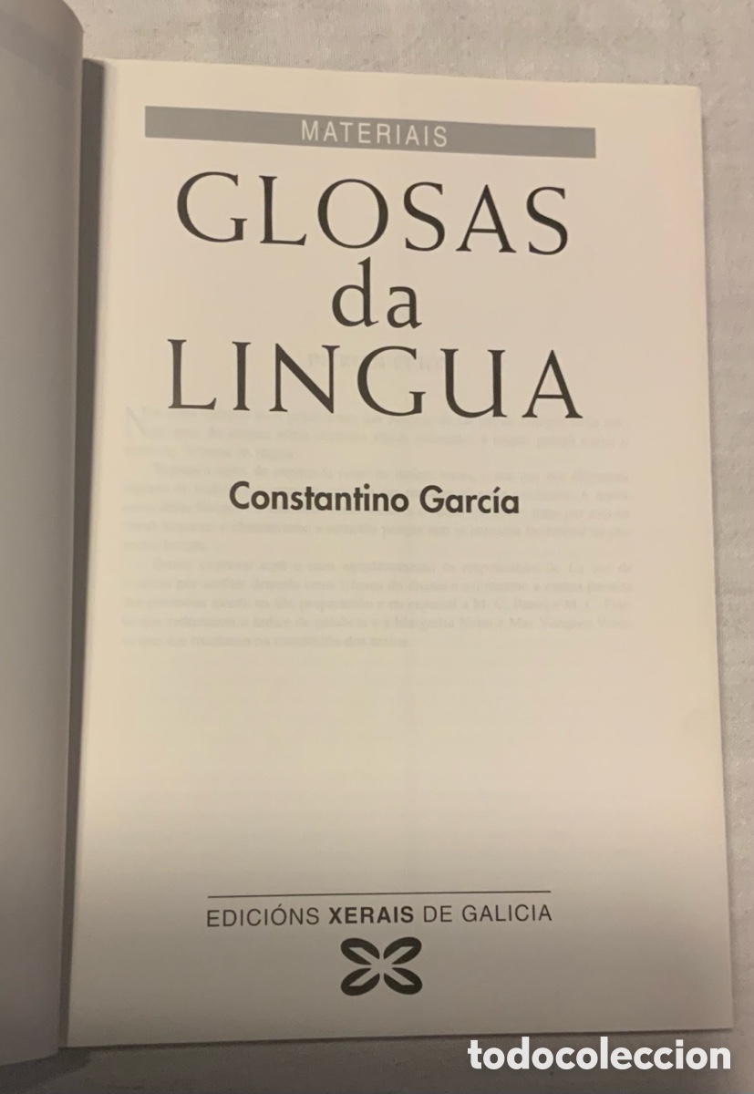 Libros: Glosas da Lingua. Constantino Garc&iacute;a - Foto 3