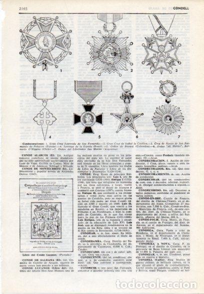 Libri di seconda mano: LAMINA V12231: Condecoraciones varias y Libro del Conde Lucanor - Varios