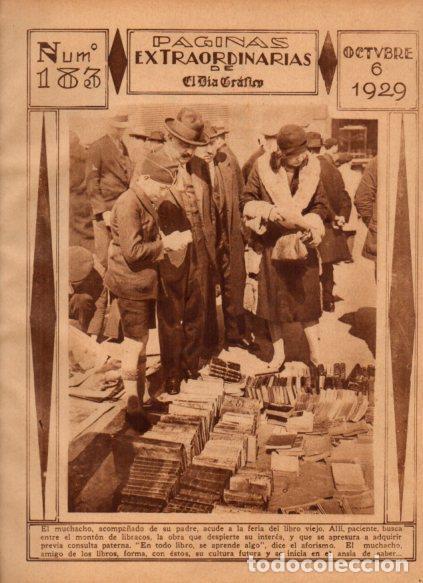 Livros em segunda m&atilde;o: LAMINA V24551: Padre e hijo en la feria del libro viejo - Varios