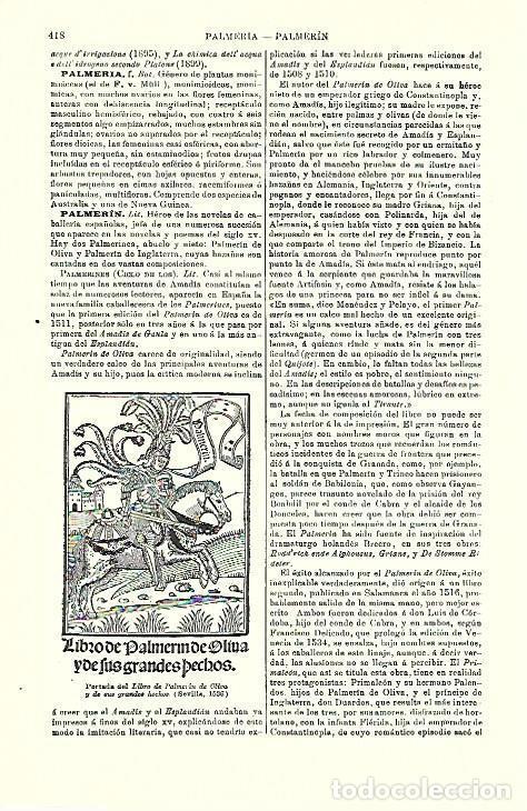 Libros: LAMINA ESPASA 39718: Libro de Palmerin de Oliva - Varios