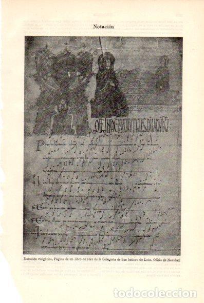 B&uuml;cher: LAMINA V29451: Pagina de un libro de coro de la Colegiata de San Isidoro, Leon - Varios