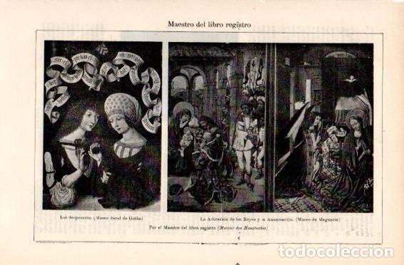 books: LAMINA V49832: La Adoracion de los Reyes y Los desposados por Mestro del libro registro - Varios