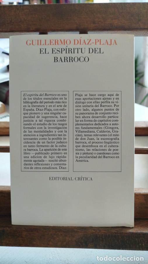 Libros: El Esp&iacute;ritu Del Barroco - D&iacute;az-Plaja, Guillermo - Foto 2