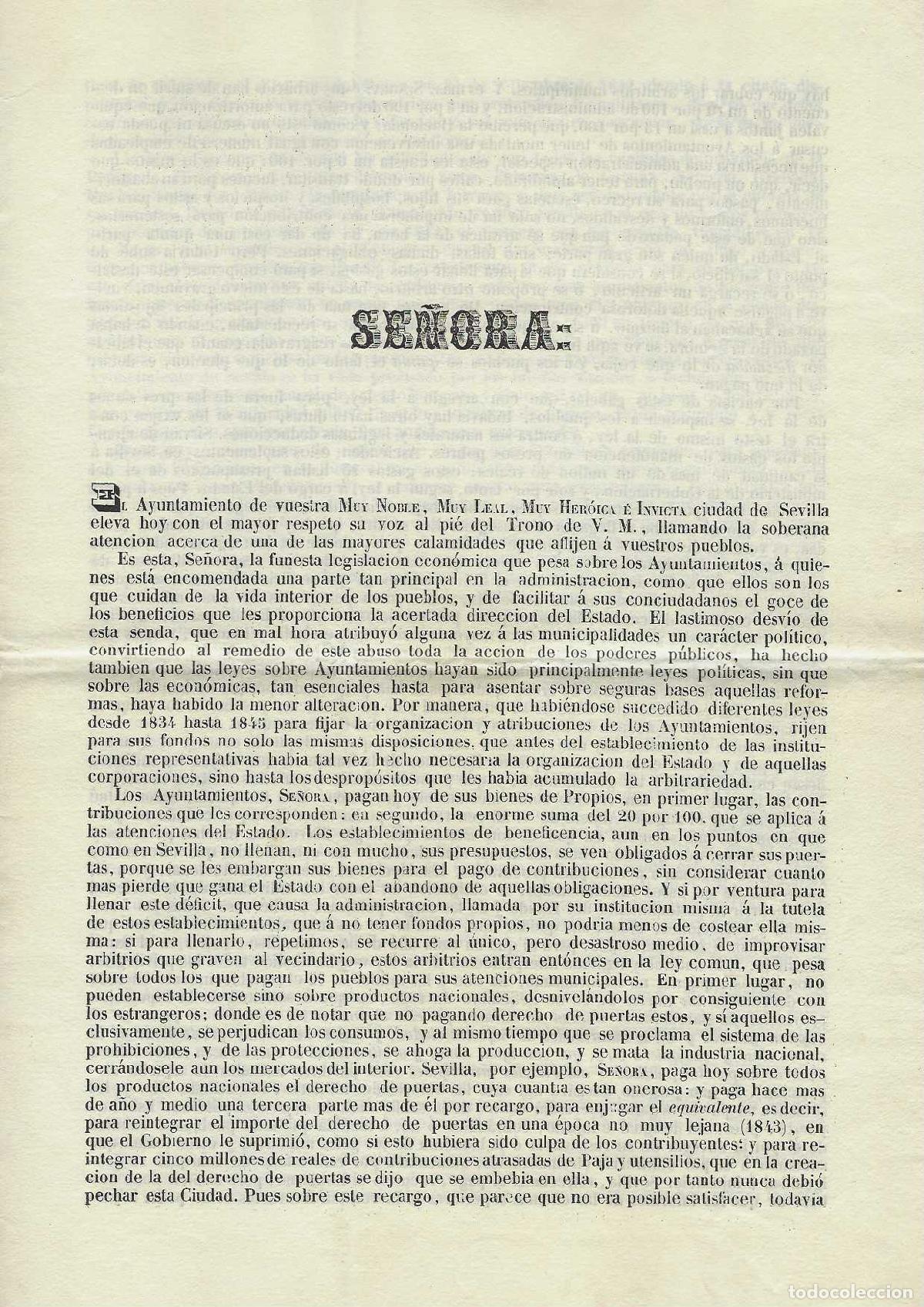 Libri di seconda mano: Carta a la Reina Isabel II. - Ayuntamiento de Sevilla.