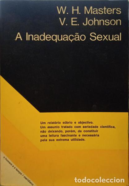 Libros: MASTERS. (William H.) e Virginia E. Johnson. - A INADEQUA&Ccedil;&Atilde;O SEXUAL. - Foto 1