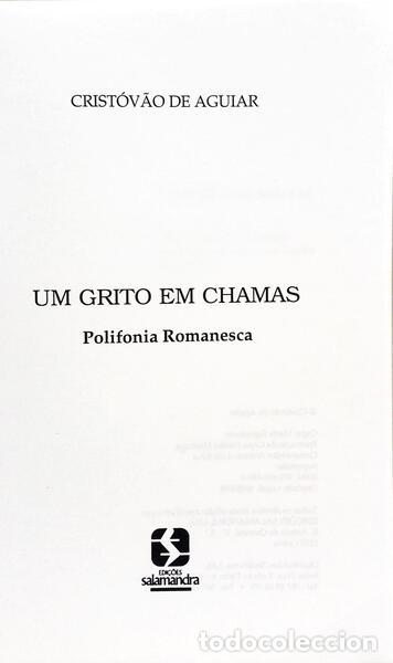 Libros: AGUIAR. (Crist&oacute;v&atilde;o de) - UM GRITO EM CHAMAS. - Foto 2