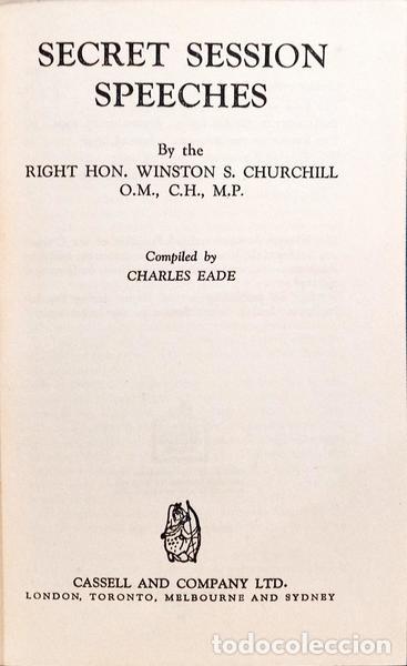 Libros: CHURCHILL. (Winston S.) - SECRET SESSION SPEECHES. - Foto 2
