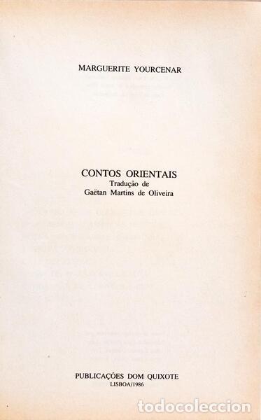 Libros: YOURCENAR. (Marguerite) - CONTOS ORIENTAIS. - Foto 2