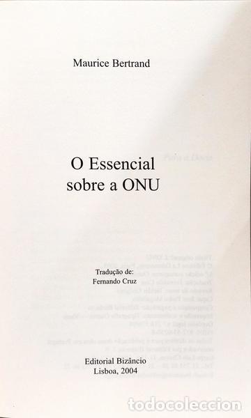 Libros: BERTRAND. (Maurice) - O ESSENCIAL SOBRE A ONU. - Foto 2