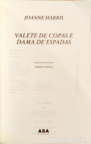 Libros: HARRIS. (Joanne) - VALETE DE COPAS E DAMA DE ESPADAS. [1.&ordf; EDI&Ccedil;&Atilde;O] - Foto 2