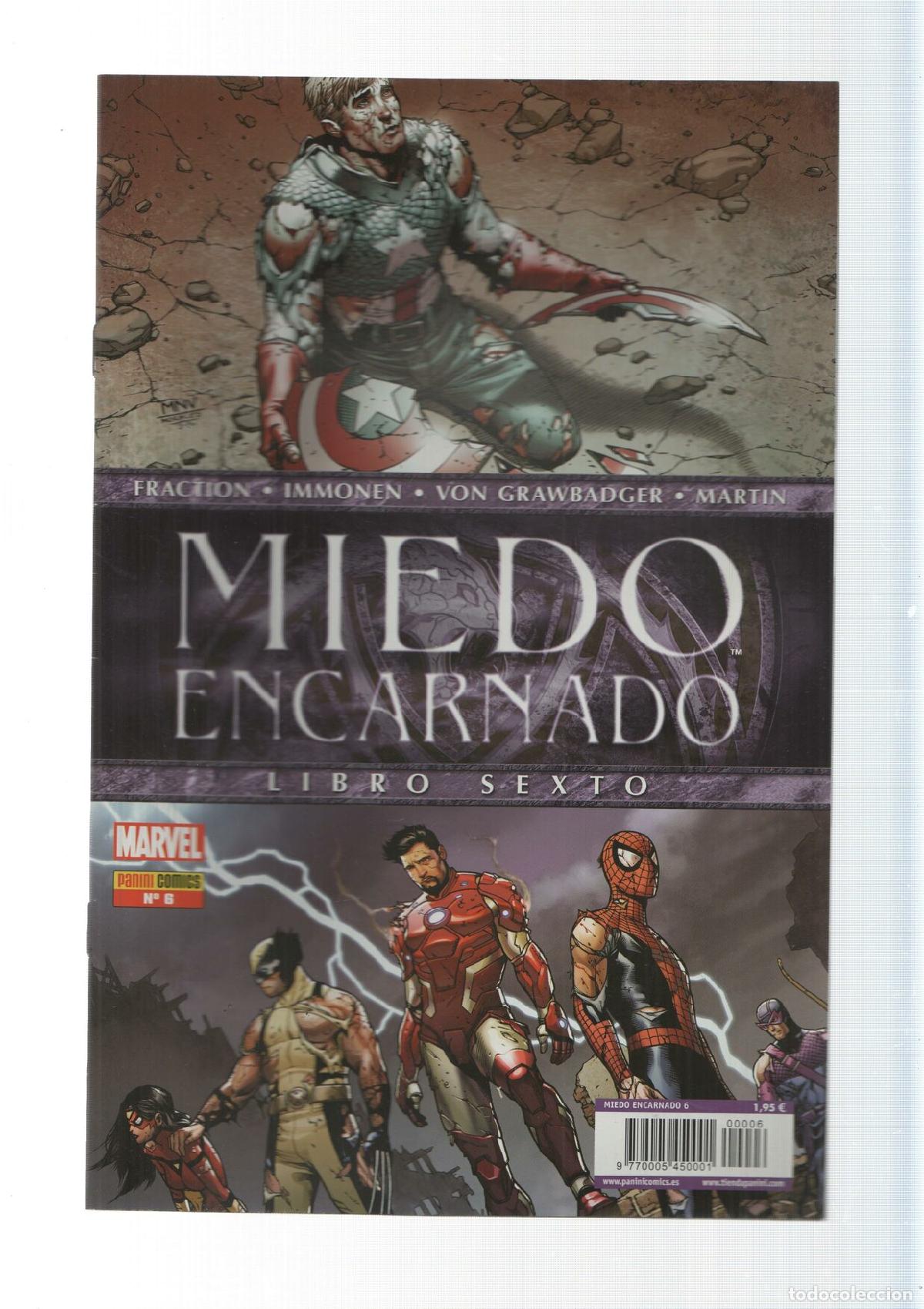 Libros: Panini Comics: Libro Sexto - Miedo Encarnado a&ntilde;o 2 numero 6. Marvel