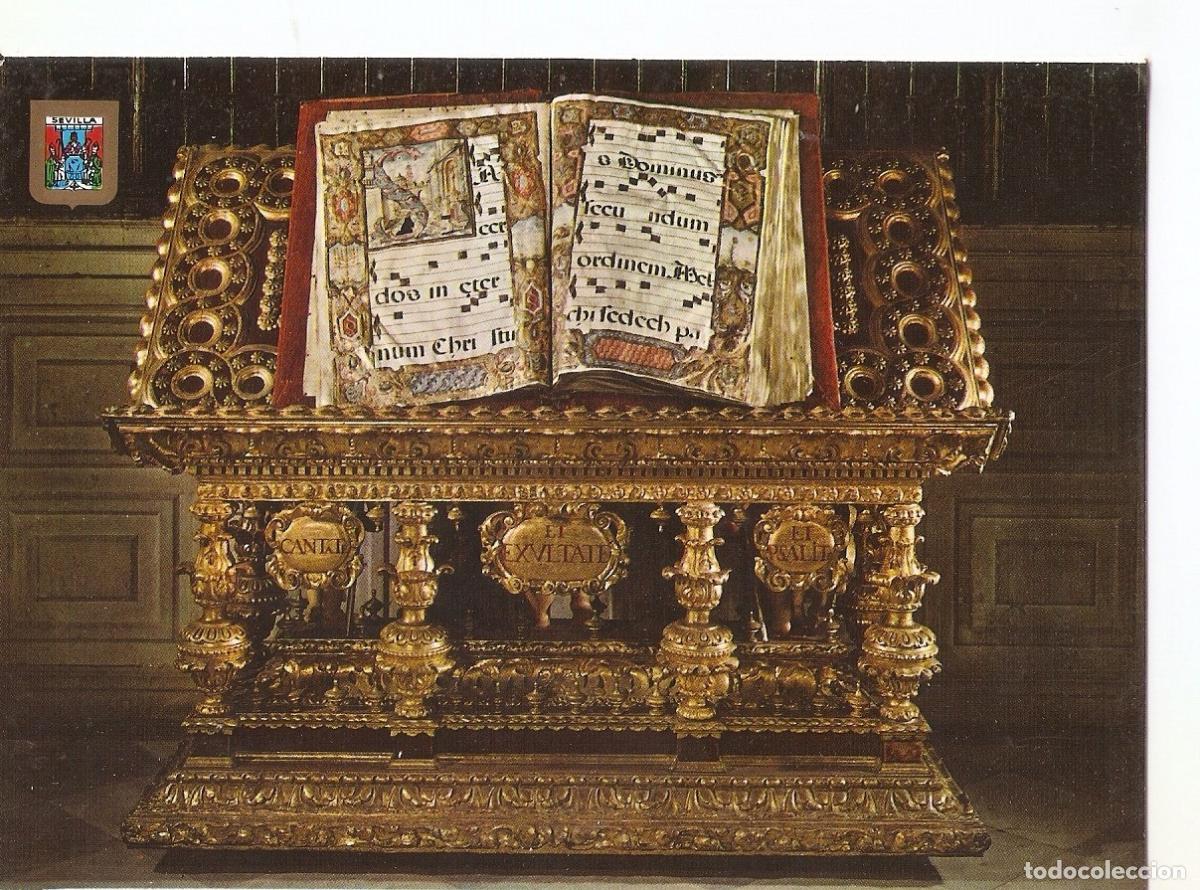 B&uuml;cher: Postal 038494 : Catedral de Sevilla. Atril. Libros Corales - Varios