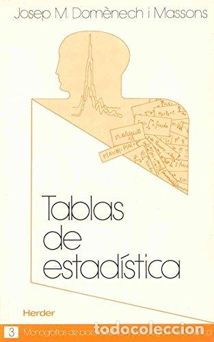 Libros: TABLAS DE ESTAD&Iacute;STICA - Dom&egrave;nech i Massons,Josep - Foto 1