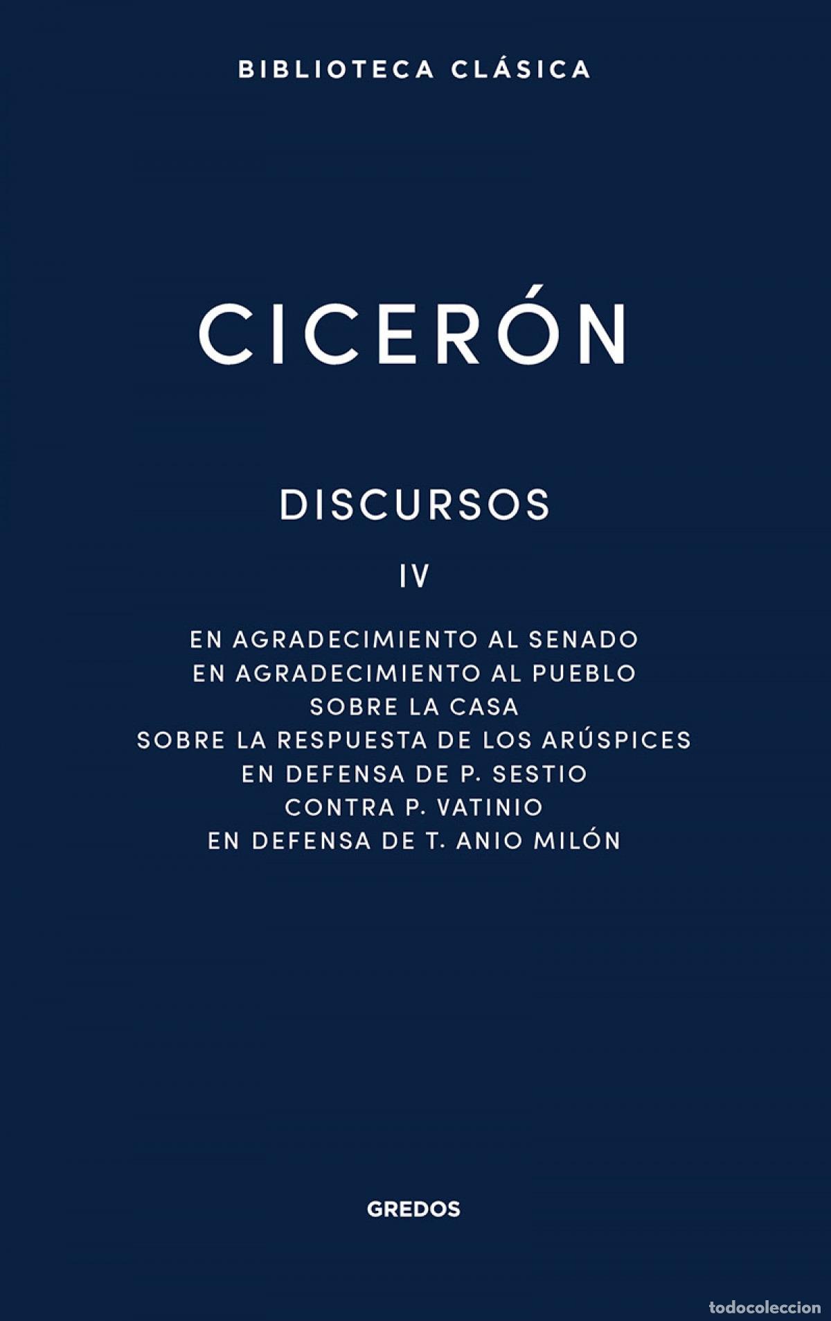 Libros: Discursos Vol. IV - Cicer&oacute;n, Marco Tulio - Foto 1