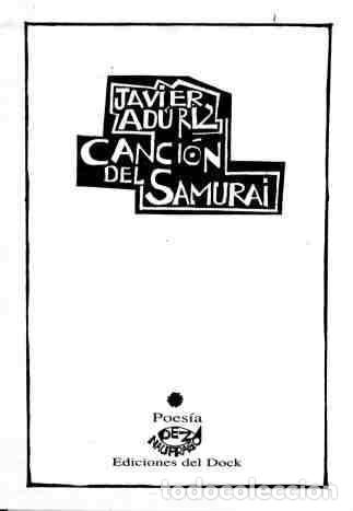 Libros: cancion_del_samurai - Adúriz, Javier - Foto 1