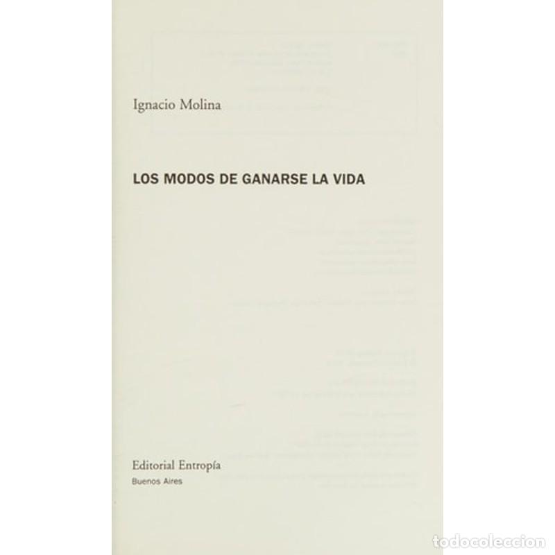 Libros: Los modos de ganarse la vida - Ignacio Molina - Foto 1