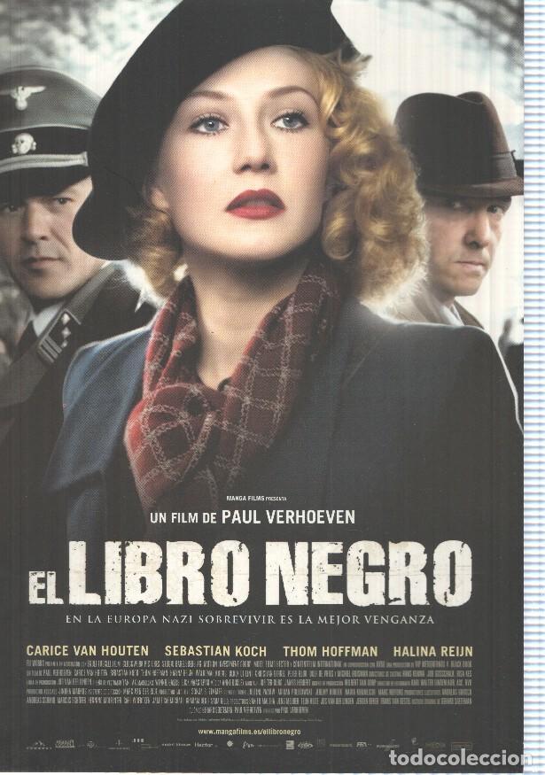 books: Poster pelicula: El Libro Negro. Un film de Paul Verhoeven. Carice Van Houten, Sebasstian Koch, Thom
