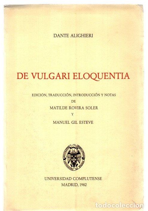 Libros: De vulgari eloquentia - Alighieri, Dante - Foto 1