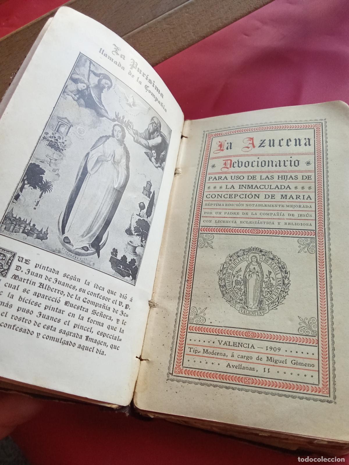 Libros: La Azucena Devocionario 1909 REI.797 - Foto 2