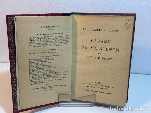 Libros: MADAME DE MAINTENON AUGUSTE BAILLY 1942 - Foto 1