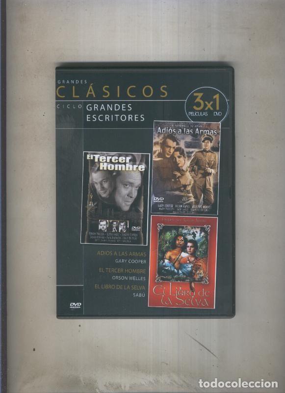 Livros em segunda m&atilde;o: DVD: 3x1: El tercer hombre, Adios a las armas, El libro de la selva - Varios