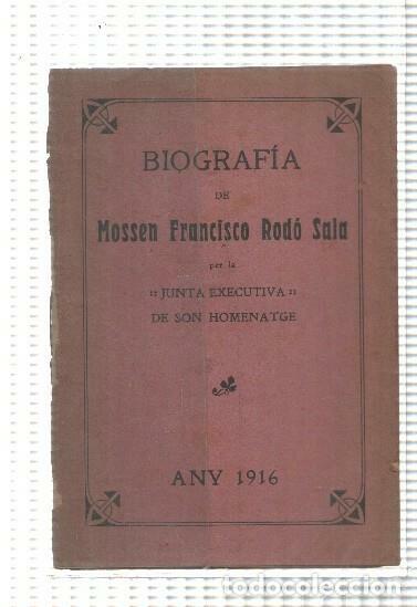 Libros: Biografia de Mossen Francisco Rodo Sala - Varios - Foto 1