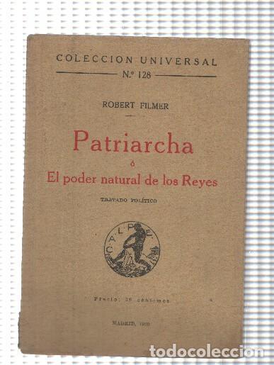 Libros: Universal numero 128: Patriarcha o El poder natural de los Reyes - Robert Filmer - Foto 1