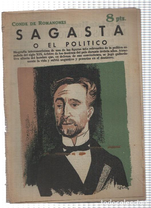 Libri di seconda mano: Sagasta o el politico - Conde de Romanones