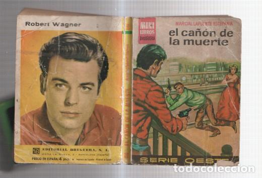 Libri di seconda mano: Minilibros Bruguera numero 98: El ca&ntilde;on de la muerte (trasera foto robert wagner) - Marcial Lafuente