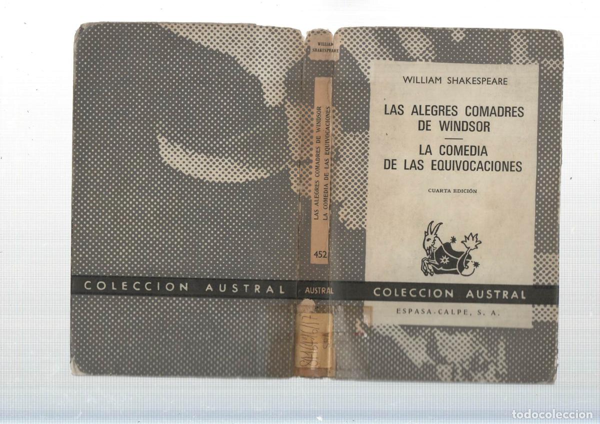 Libros: Coleccion Austral: Las alegres comadres de Windsor - La Comedia de las equivocaciones - William Shak - Foto 1