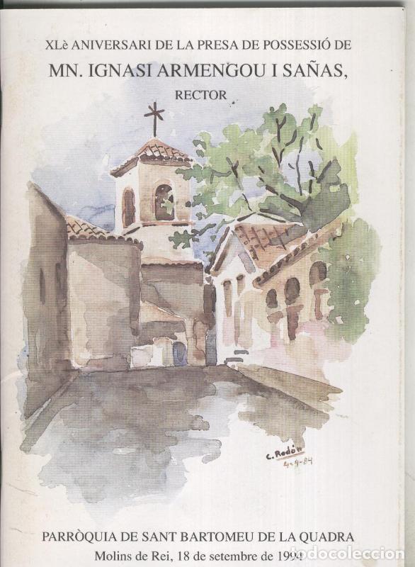 Libros: Mn. Ignasi Armengou i Sa&ntilde;as, Rector - Varios - Foto 1