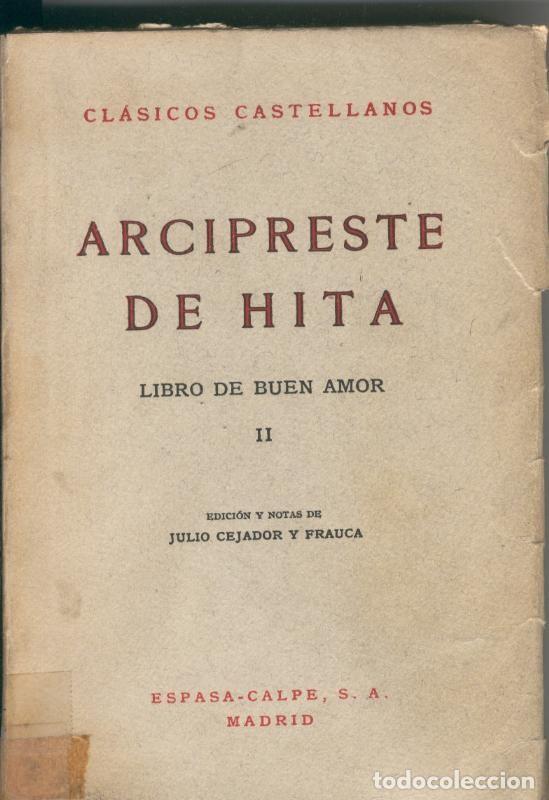 books: Libro de Buen Amor Tomo II (cubierta suelta) - Arcipreste de Hita