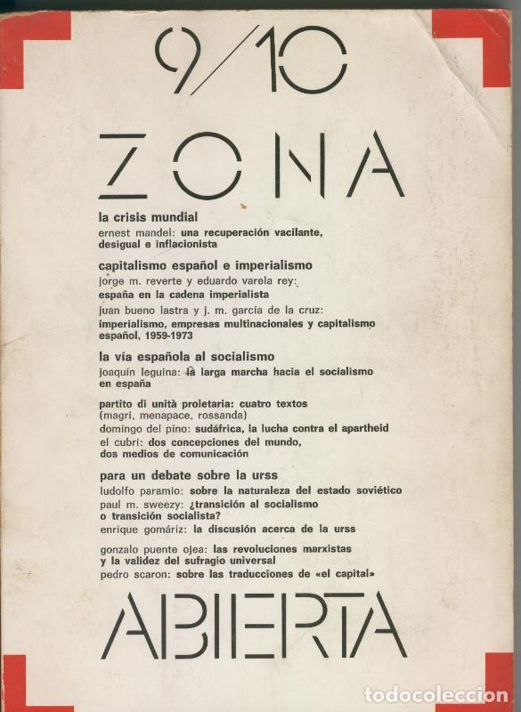 Libros: Zona Abierta numero 9 / 10 - Varios - Foto 1