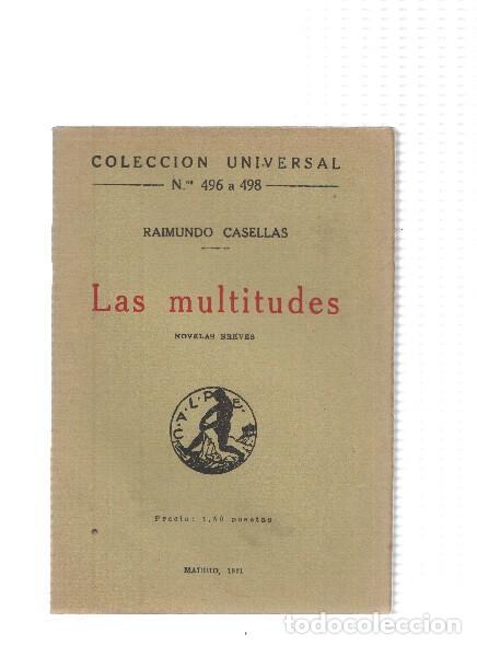 Libros: Coleccion Universal numero 496/498: Las multitudes - Raimundo Casellas - Foto 1