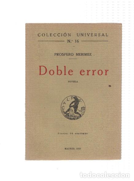 Libros: Coleccion Universal numero 16: Doble error - Prospero Merimee - Foto 1