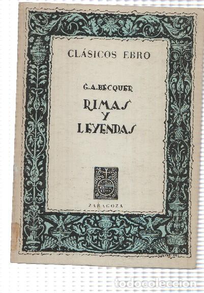 Livros em segunda m&atilde;o: Clasicos Ebro: Rimas y Leyendas de G.A.Becquer - Gustavo Adolfo Becquer