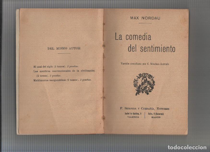 Libros: La comedia del sentimiento - Max Nordau - Foto 2