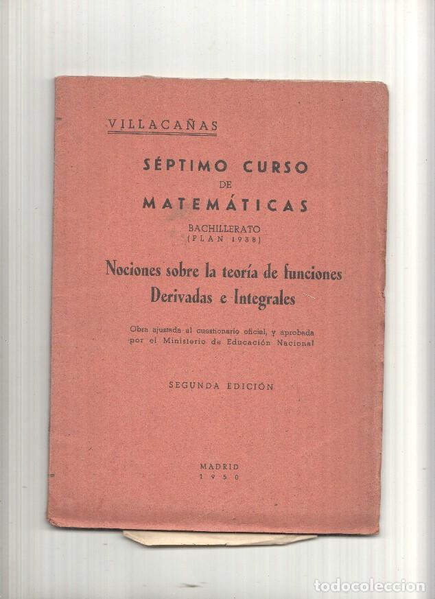 Libros: Septimo curso de Matematicas - Villaca&ntilde;as - Foto 1