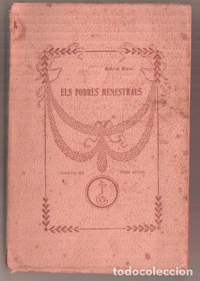 Libri di seconda mano: Els pobres menestrals, comedia en tres actes - Adria Gual