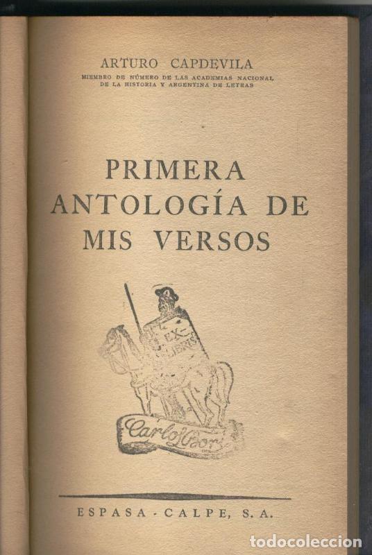 Libros: Primera antologia de mis versos - Arturo Capdevila - Foto 1