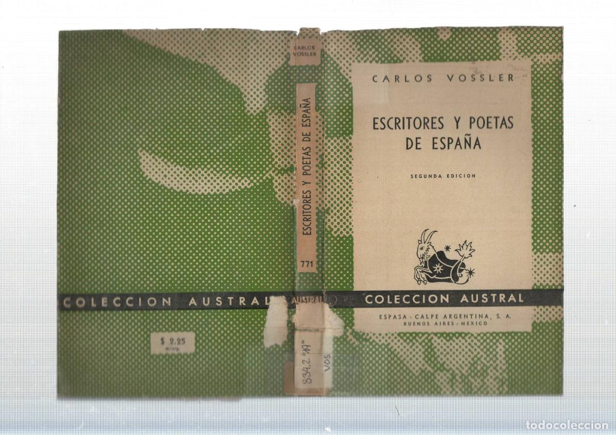 books: Coleccion Austral: Escritores y poetas de Espa&ntilde;a - Carlos Vossler