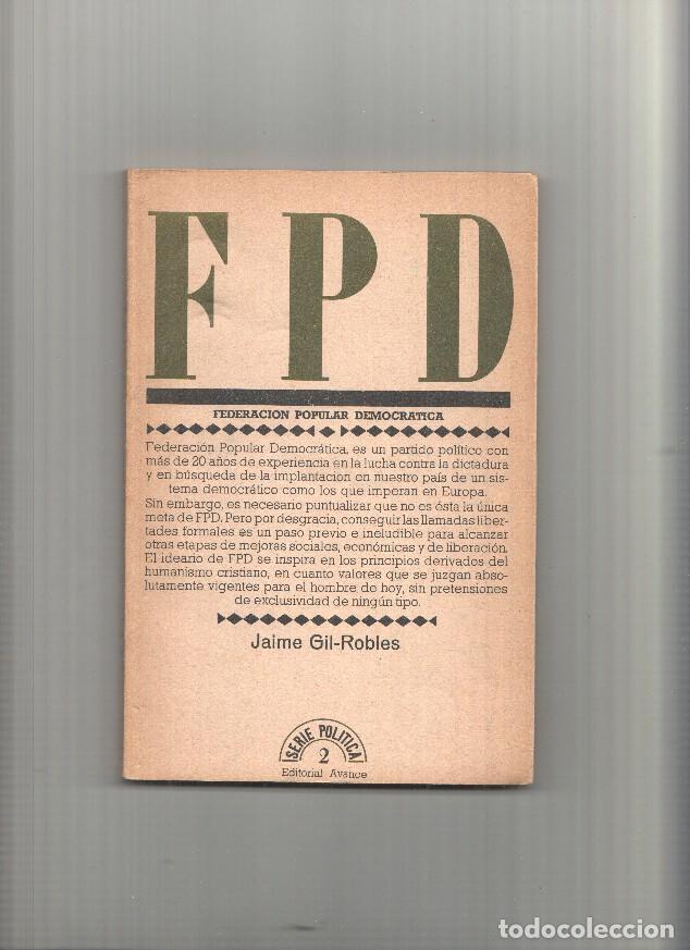 Libri di seconda mano: Federacion Popular Democratica numero 02 - Jaime Gil Robles