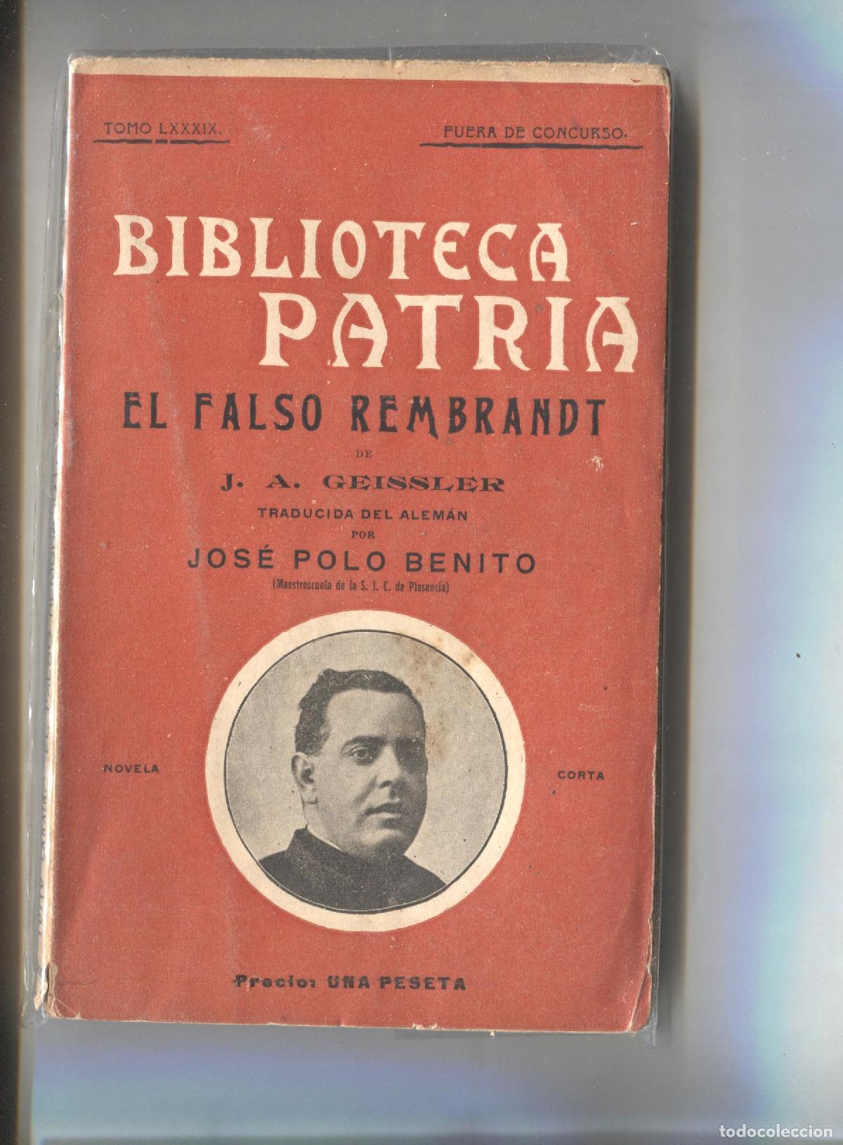 books: Biblioteca Patria numero 089: El falso Rembrandt - J.A.Geissler
