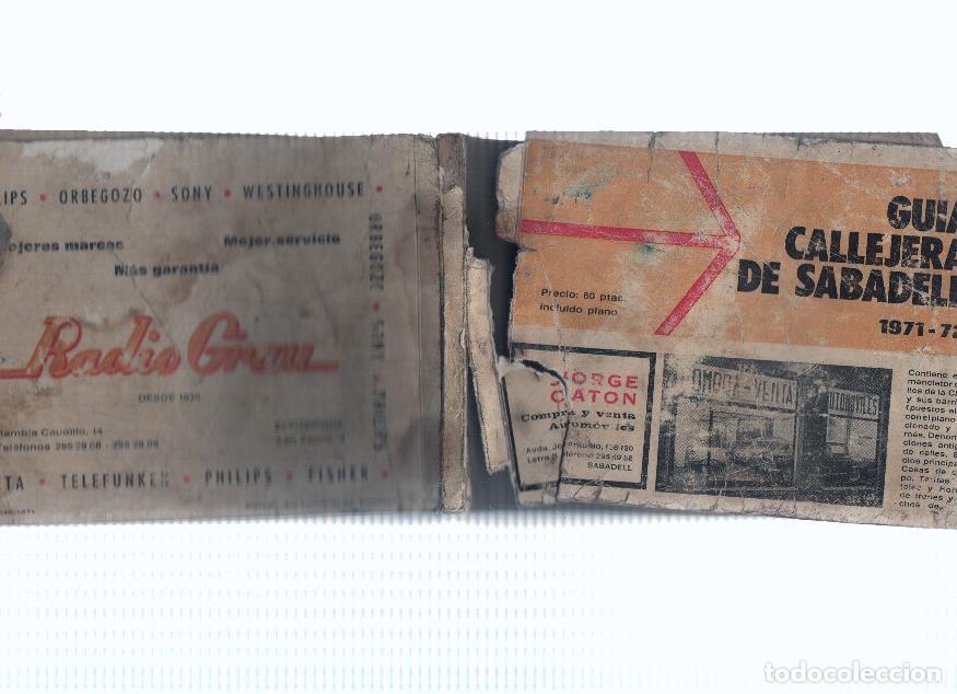 B&uuml;cher: Guia callejera de Sabadell 1971-72 (cubierta en mal estado) - Varios